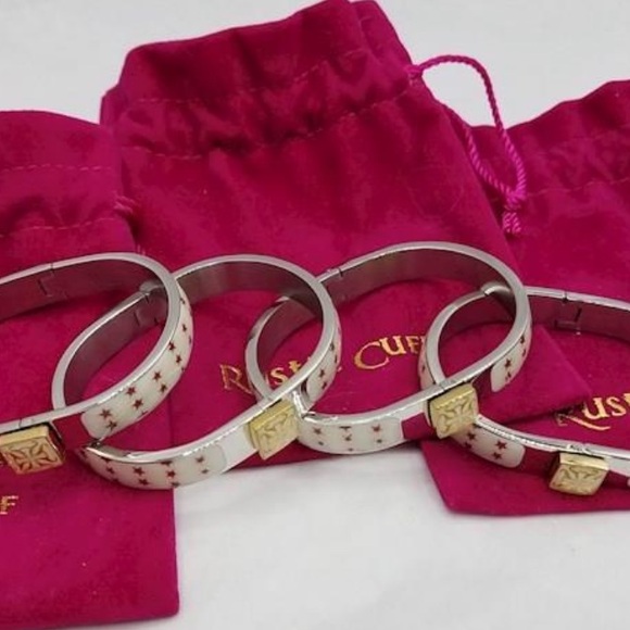 Rustic Cuff Set of 4 Star Cuff Bracelets - Picture 2 of 3